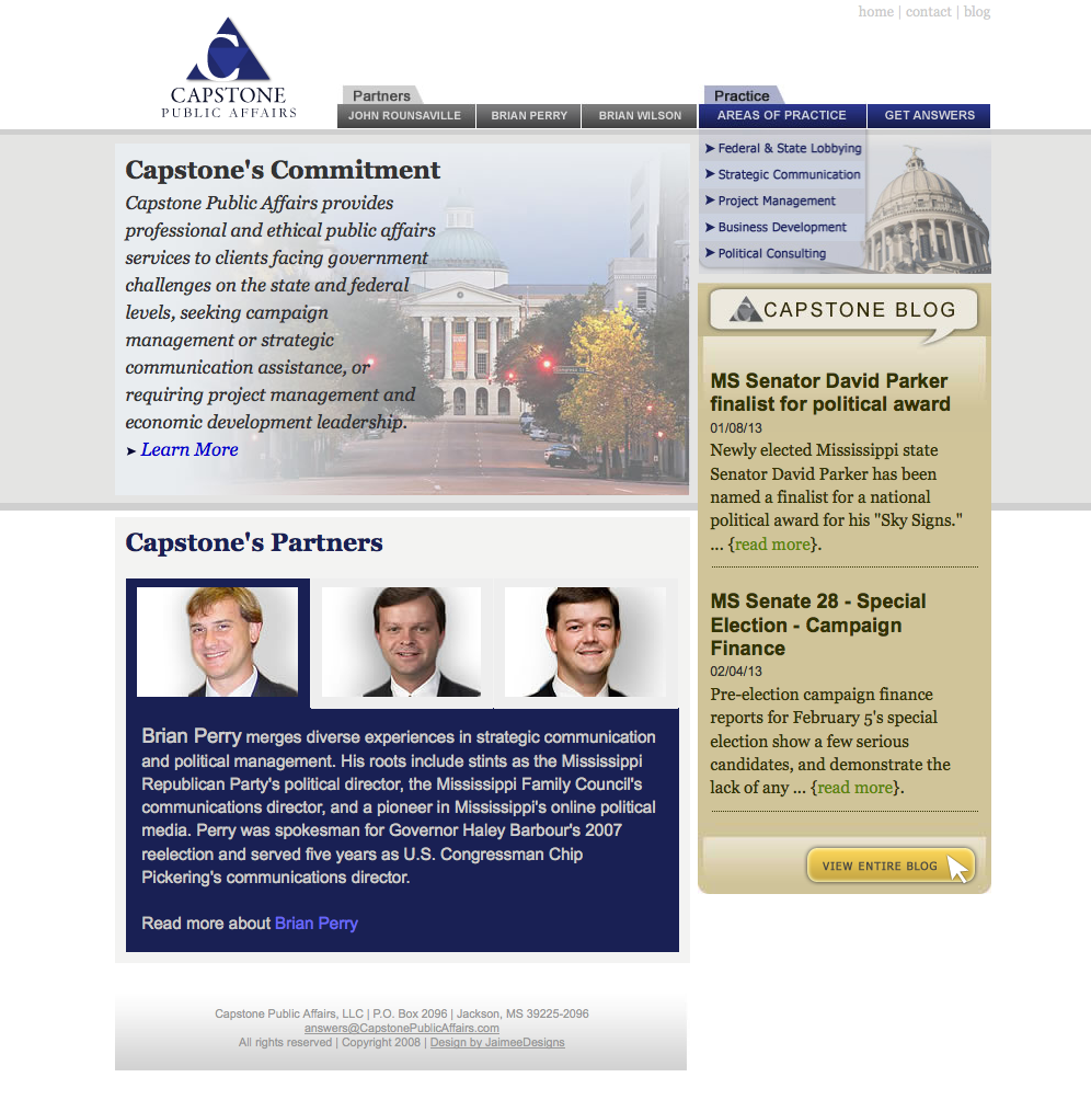 Capstone Public Affairs Web Design & Development in Jackson Ms